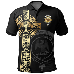Clan Monroe Clan Unisex Polo Shirt - Celtic Tree Of Life UB40 Monroe Tartan Tartan Polo