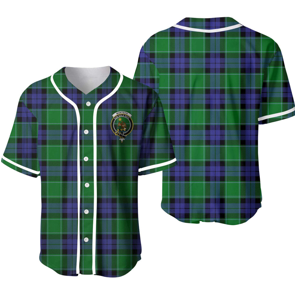 Clan Monteith Tartan Unisex Baseball Jersey BK86OU27 Clan Monteith Tartan Today