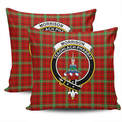 Clan Morrison Red Modern Tartan Crest Pillow Cover NP26 Clan Morrison Tartan Today