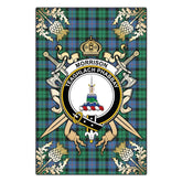 Clan Morrison Ancient Tartan Crest Black Garden Flag - Gold Thistle LO45 Clan Morrison Tartan Today