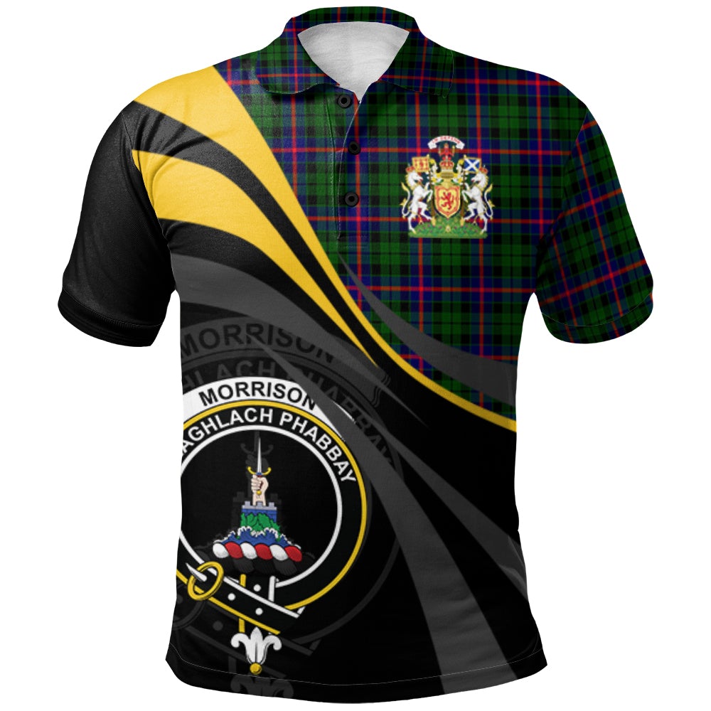 Clan Morrison Modern Tartan Polo Shirt - Royal Coat Of Arms Style MZ19 Morrison Modern Tartan Tartan Polo