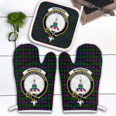 Clan Morrison Modern Tartan Crest Oven Mitt And Pot Holder (2 Oven Mitts + 1 Pot Holder) TC72 Clan Morrison Tartan Today