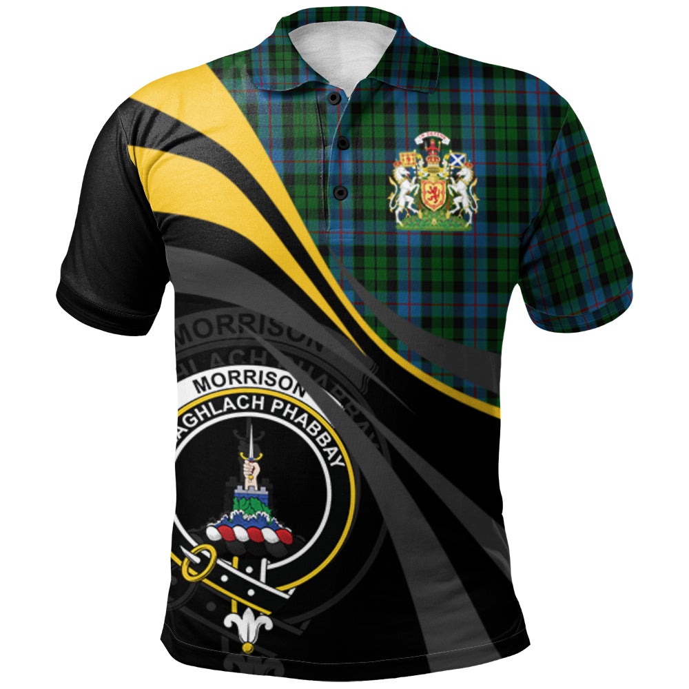 Clan Morrison Society Tartan Polo Shirt - Royal Coat Of Arms Style SH11 Morrison Society Tartan Tartan Polo