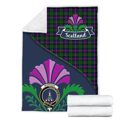 Clan Morrison Tartan Crest Premium Blanket Thistle Style XJ59 Clan Morrison Tartan Today