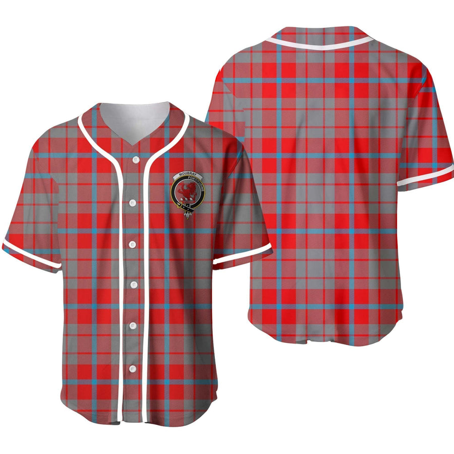 Clan Moubray Tartan Unisex Baseball Jersey