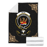 Clan Mow Crest Tartan Premium Blanket Black QY96 Clan Mow Tartan Today