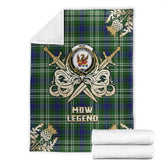 Clan Mow Tartan Gold Courage Symbol Blanket XS51 Clan Mow Tartan Today