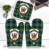 Clan Mow Tartan Crest Oven Mitt And Pot Holder (2 Oven Mitts + 1 Pot Holder) IC49 Clan Mow Tartan Today
