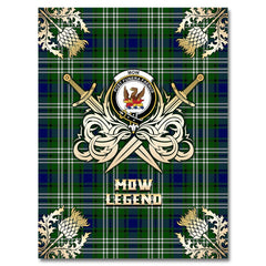 Clan Mow Tartan Gold Courage Symbol Blanket XS51 Clan Mow Tartan Today