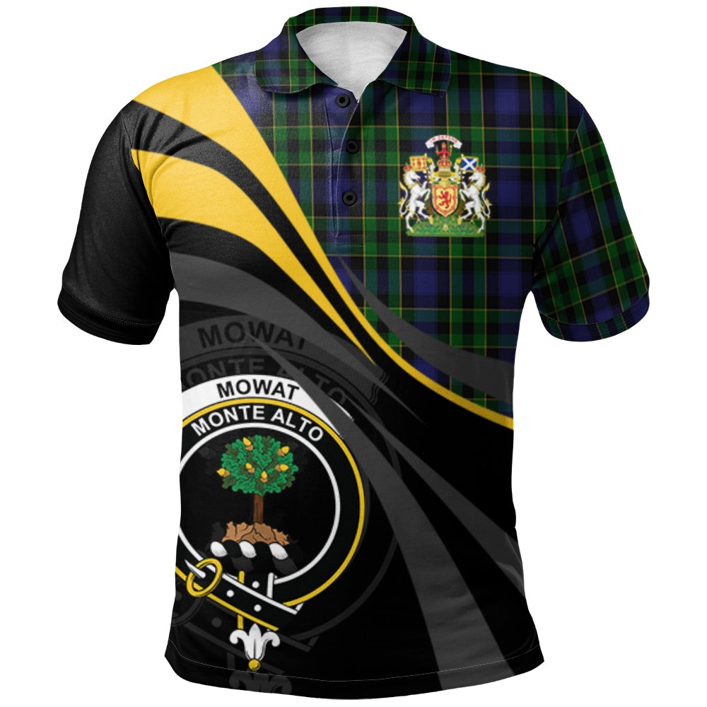 Clan Mowat Tartan Polo Shirt - Royal Coat Of Arms Style OT24 Mowat Tartan Tartan Polo
