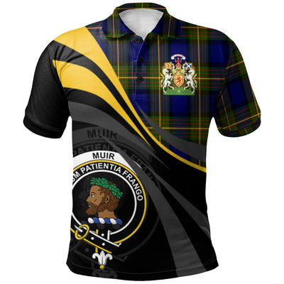 Clan Muir Tartan Polo Shirt - Royal Coat Of Arms Style