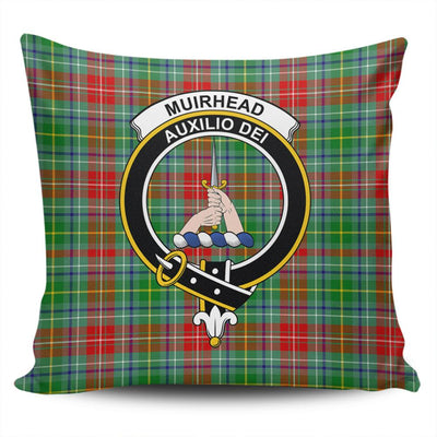 Clan Muirhead Tartan Crest Pillow Cover