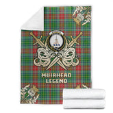 Clan Muirhead Tartan Gold Courage Symbol Blanket QN68 Clan Muir_More Tartan Today