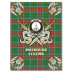 Clan Muirhead Tartan Gold Courage Symbol Blanket QN68 Clan Muir_More Tartan Today