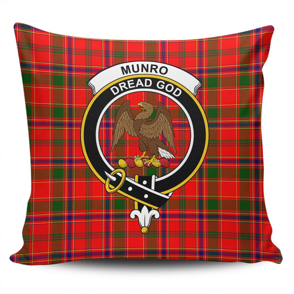 Clan Munro Modern Tartan Crest Pillow Cover FA38 Clan Munro Tartan Today