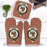 Clan Munro Ancient Tartan Crest Oven Mitt And Pot Holder (2 Oven Mitts + 1 Pot Holder) BM32 Clan Munro Tartan Today