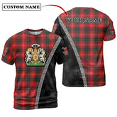 Munro Modern 1 Tartan Shirt with Scotland Coat of Arms & Custom Name TP31