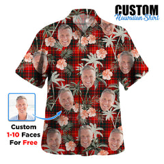 Clan Munro Modern 1 Tartan Custom Face Hawaiian Shirt – Unisex Gift for Family Members, Summer Party BX98 Munro Modern 1 Tartan Tartan Hawaii Shirt