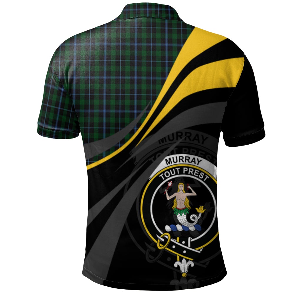 Clan Murray 04 Tartan Polo Shirt - Royal Coat Of Arms Style RH81 Murray 04 Tartan Tartan Polo