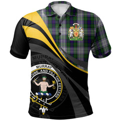 Clan Murray of Atholl Dress Tartan Polo Shirt - Royal Coat Of Arms Style RN92 Murray of Atholl Dress Tartan Tartan Polo