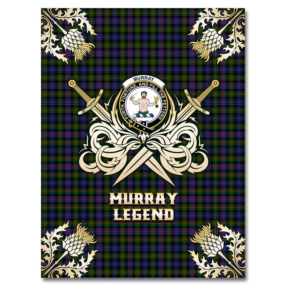 Clan Murray of Atholl Modern Tartan Gold Courage Symbol Blanket GZ83 Clan Murray Tartan Today