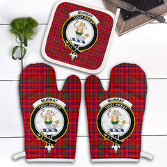 Clan Murray Of Tulloch Modern Tartan Crest Oven Mitt And Pot Holder (2 Oven Mitts + 1 Pot Holder) YJ91 Clan Murray Tartan Today