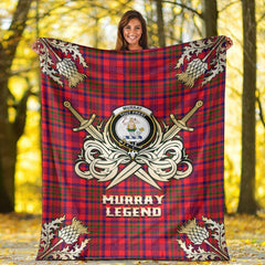 Clan Murray of Tulloch Modern Tartan Gold Courage Symbol Blanket MS94 Clan Murray Tartan Today