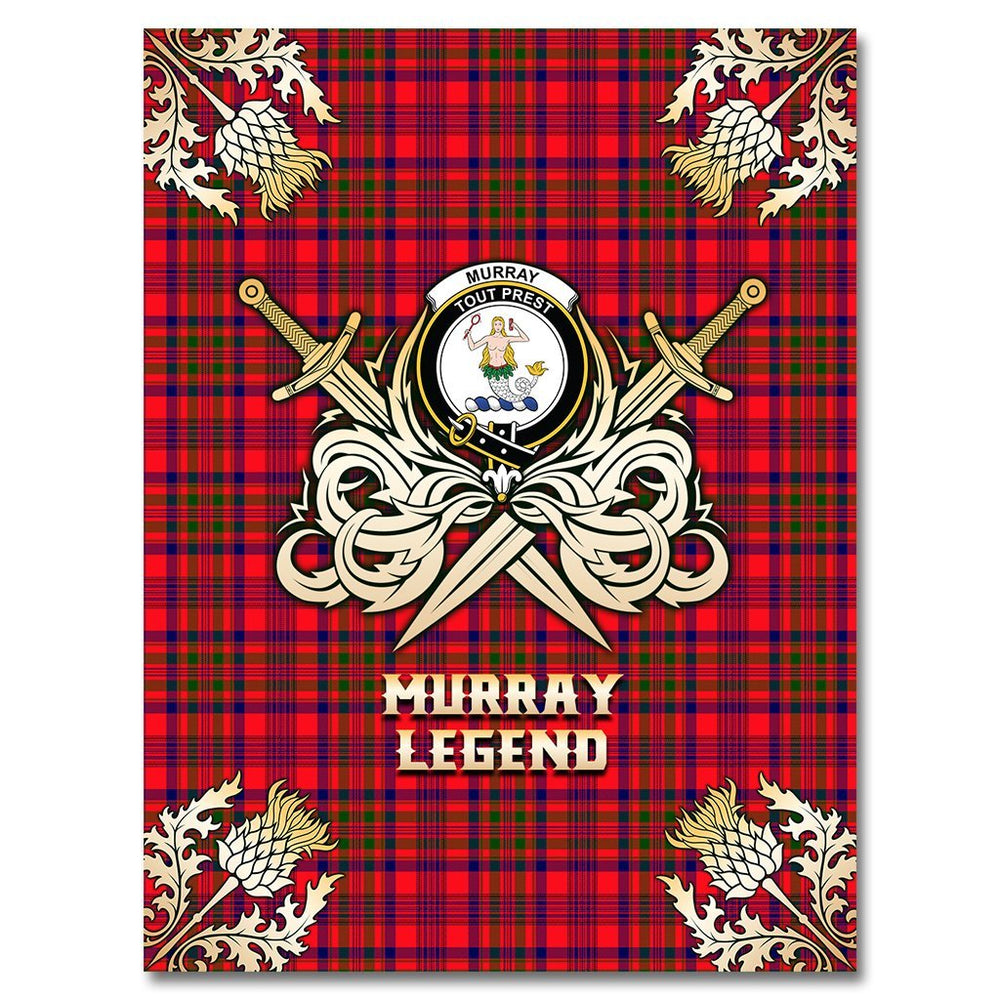 Clan Murray of Tulloch Modern Tartan Gold Courage Symbol Blanket MS94 Clan Murray Tartan Today
