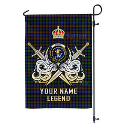 Custom Name Clan Murray of Atholl Modern Tartan Garden Flag with Clan Crest and the Golden Sword of Courageous Legacy JK88