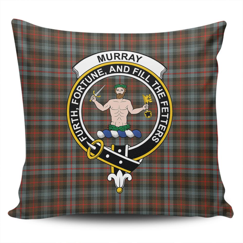Clan Murray of Atholl Weathered Tartan Crest Pillow Cover OG86 Clan Murray Tartan Today