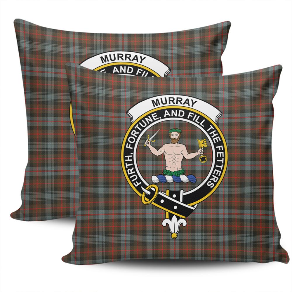 Clan Murray of Atholl Weathered Tartan Crest Pillow Cover OG86 Clan Murray Tartan Today
