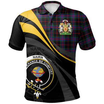 Clan Nairn Tartan Polo Shirt - Royal Coat Of Arms Style