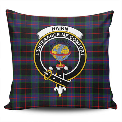 Clan Nairn Tartan Crest Pillow Cover