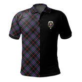 Clan Nairn Tartan Polo Shirt Half of Me - Cross Style SF37 Nairn Tartan Tartan Polo