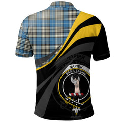 Clan Napier Ancient Tartan Polo Shirt - Royal Coat Of Arms Style LB38 Napier Ancient Tartan Tartan Polo