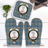 Clan Napier Ancient Tartan Crest Oven Mitt And Pot Holder (2 Oven Mitts + 1 Pot Holder) RT11 Clan Napier Tartan Today