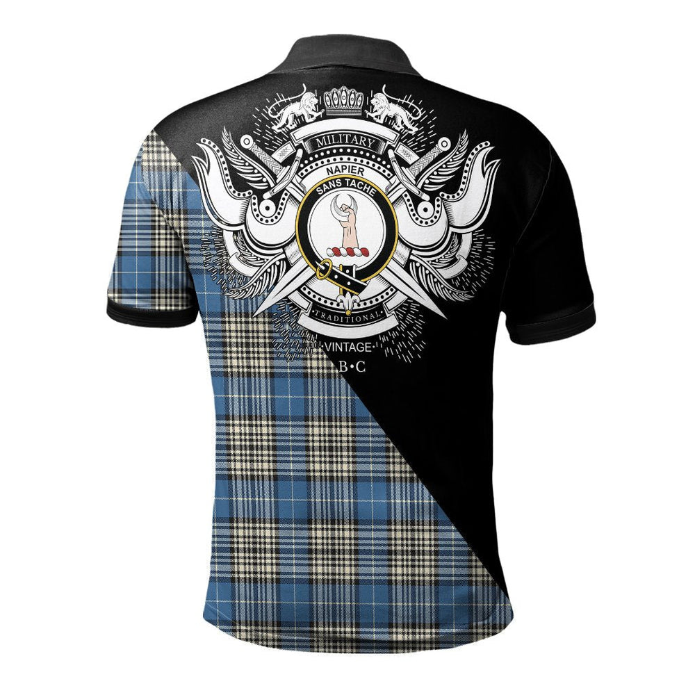 Clan Napier Ancient Clan - Military Polo Shirt FC57 Napier Ancient Tartan Tartan Polo