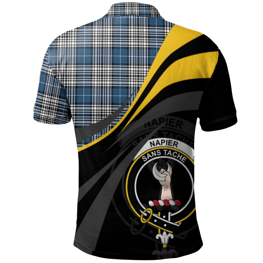 Clan Napier Modern Tartan Polo Shirt - Royal Coat Of Arms Style JK18 Napier Modern Tartan Tartan Polo