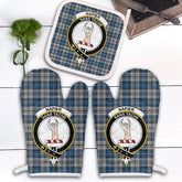 Clan Napier Modern Tartan Crest Oven Mitt And Pot Holder (2 Oven Mitts + 1 Pot Holder) RG90 Clan Napier Tartan Today