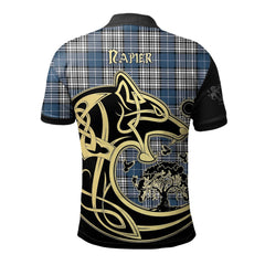 Clan Napier Modern Tartan Polo Shirt Viking Wolf EN56 Napier Modern Tartan Tartan Polo