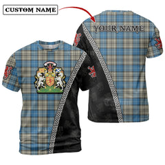 Napier Ancient Tartan Shirt with Scotland Coat of Arms & Custom Name VI65