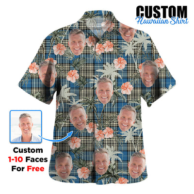 Clan Napier Ancient Tartan Custom Face Hawaiian Shirt – Unisex Gift for Family Members, Summer Party