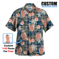 Clan Napier Modern Tartan Custom Face Hawaiian Shirt – Unisex Gift for Family Members, Summer Party TR92 Napier Modern Tartan Tartan Hawaii Shirt