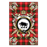 Clan Nesbitt Modern Tartan Crest Black Garden Flag - Gold Thistle BS80 Clan Nesbitt Tartan Today
