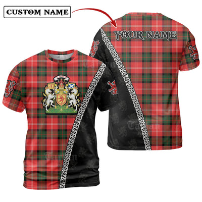 Personalized Clan Nesbitt Modern Tartan Shirt with Scotland Coat of Arms & Custom Name