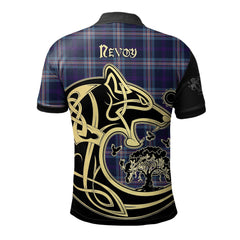 Clan Nevoy Tartan Polo Shirt Viking Wolf HV94 Nevoy Tartan Tartan Polo