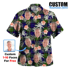 Clan Newman Tartan Custom Face Hawaiian Shirt – Unisex Gift for Family Members, Summer Party LC70 Newman Tartan Tartan Hawaii Shirt
