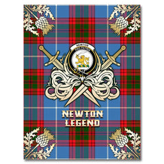 Clan Newton Tartan Gold Courage Symbol Blanket AR34 Clan Newton Tartan Today