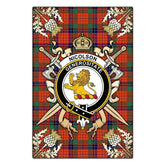 Clan Nicolson Ancient Tartan Crest Black Garden Flag - Gold Thistle MF71 Clan Nicolson Tartan Today
