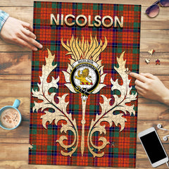 Clan Nicolson Ancient Tartan Crest Thistle Jigsaw Puzzles Gift For Family PQ69 Clan Nicolson Tartan Today